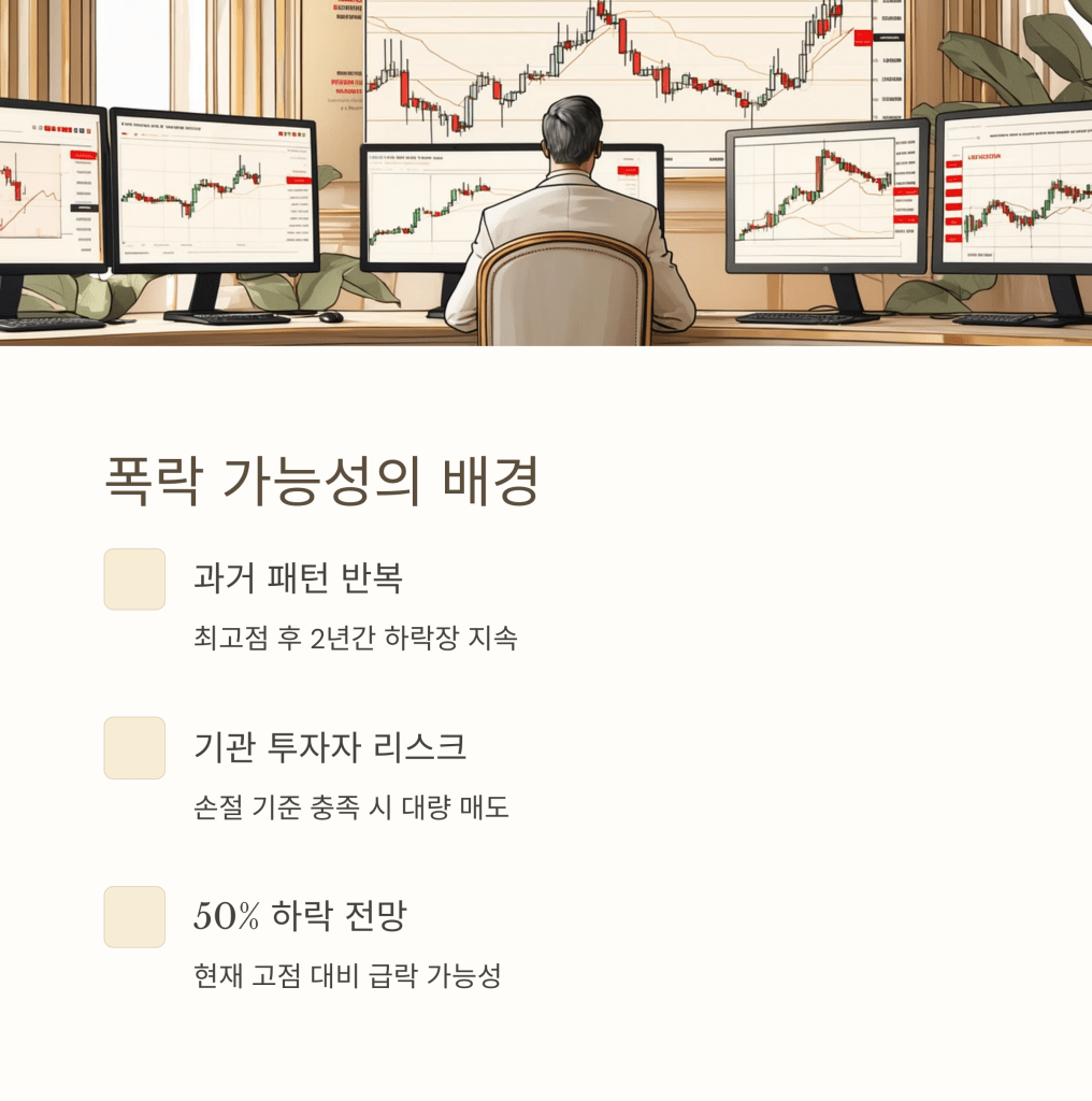 폭락 가능성의 배경 - MoneyBlockSignal 폭락 가능성의 배경